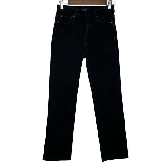 Quince Women Bella Stretch Relaxed Straight Jeans Charcoal Black Pants 25 - Picture 1 of 12
